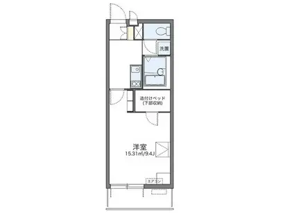 レオパレスセーグオリゾン(1K/3階)の間取り写真