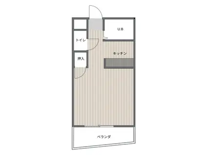 第7セントラルハイツ西鹿児島(ワンルーム/4階)の間取り写真