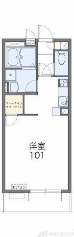 レオネクストコンフォート永楽(1K/2階)の間取り写真