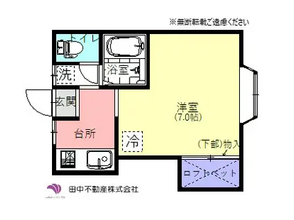 ビストハウスI(1K/2階)の間取り写真