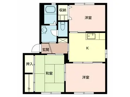 エコーズユタカ(3K/1階)の間取り写真