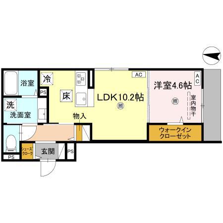 MAISON DE 青木(1LDK/1階)の間取り写真