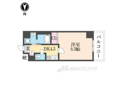 アスティム2(1K/7階)の間取り写真