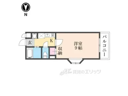 51LLAMS(1K/2階)の間取り写真