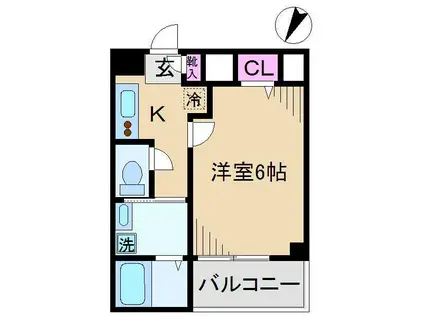 ARTESSIMO LINK FIORE(1K/4階)の間取り写真