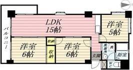 ハイタウンみずほII(2LDK/8階)の間取り写真