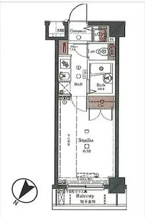 アーバイル新日本橋 6階階 間取り