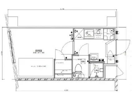 ハイツエフケー相模大野(1K/1階)の間取り写真