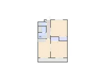 スカイピュア(2DK/3階)の間取り写真