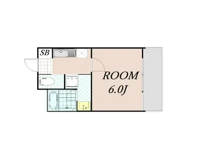 MERCADO京都(ワンルーム/6階)の間取り写真