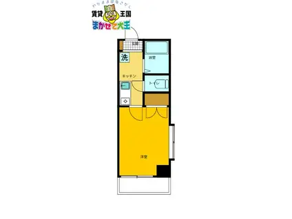 フレイグランス本原(1K/2階)の間取り写真