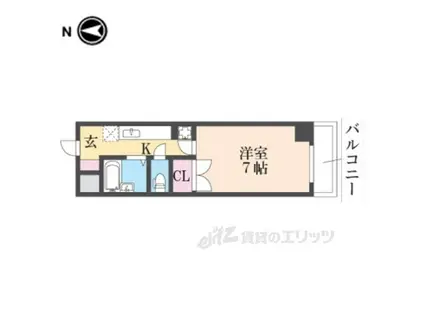 グレイス東洋(1K/2階)の間取り写真