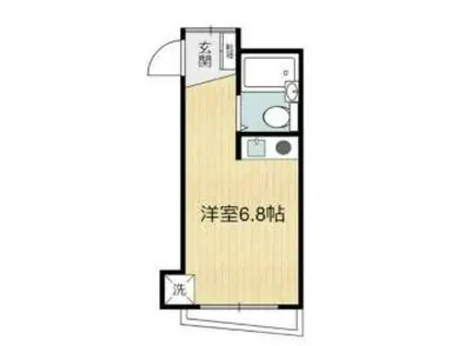 ラビアン西調布(ワンルーム/2階)の間取り写真