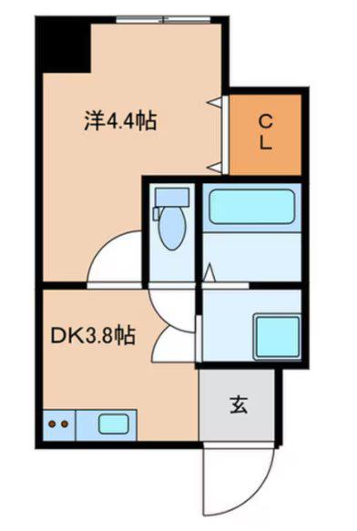 京町プレイスレジデンスI(1DK/3階)の間取り写真