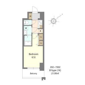 S-RESIDENCE堺BLAZE(1K/13階)の間取り写真