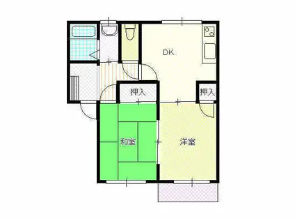 グレースヒルズ(2DK/1階)の間取り写真