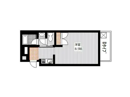 グランドシャトーK1(1K/2階)の間取り写真