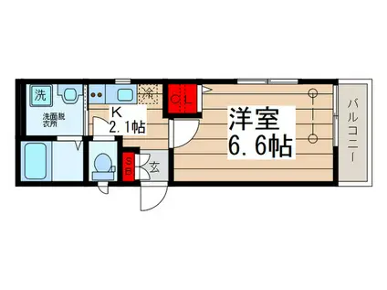 MTアモーレ(1K/1階)の間取り写真