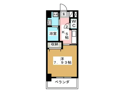 アヴェニール(1K/10階)の間取り写真