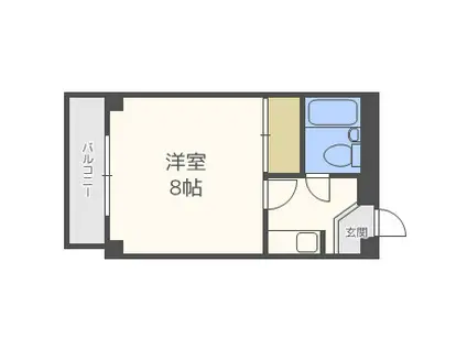 エスポワール大黒(1K/2階)の間取り写真