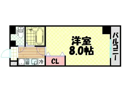 グリーンスクエア(1K/3階)の間取り写真