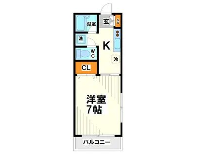 コーポソアラ(1K/2階)の間取り写真