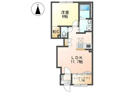 LE CIEL(1LDK/1階)の間取り写真