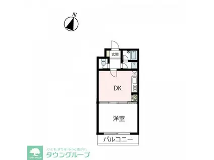 リジェール(1LDK/3階)の間取り写真