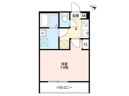 オリーブ北戸田(1K/3階)の間取り写真