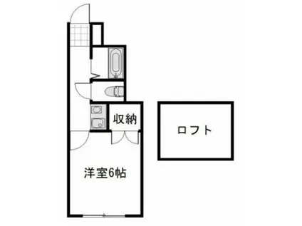 ルミナス(1K/2階)の間取り写真