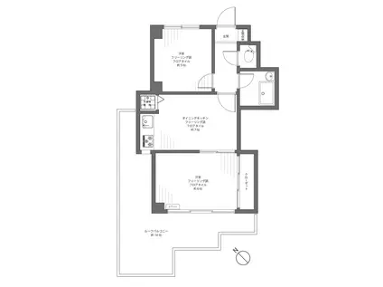 ベルハイム九品仏 B棟(2DK/2階)の間取り写真