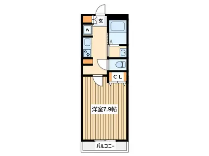 シャーメゾンアオキ33(1K/2階)の間取り写真