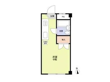 ハイツピア(ワンルーム/1階)の間取り写真