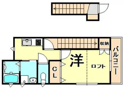 サンハイツ甲子園口北町(1K/2階)の間取り写真