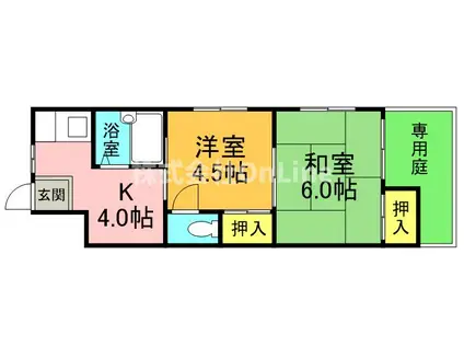 星元ハイツ(2K/1階)の間取り写真