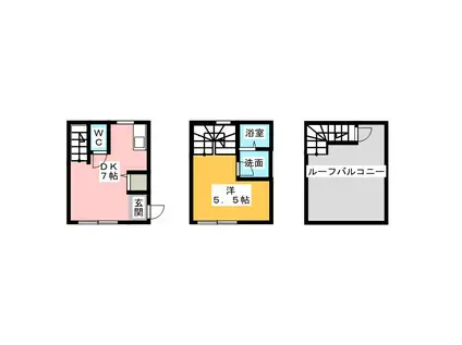 LE COCON桑名(1DK/1階)の間取り写真