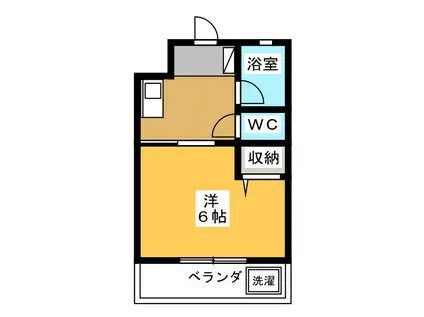 ハイツゆず(1K/3階)の間取り写真