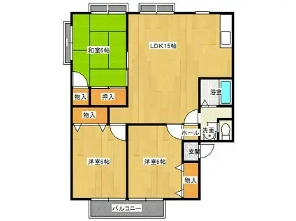 セジュールKOA(3LDK/1階)の間取り写真