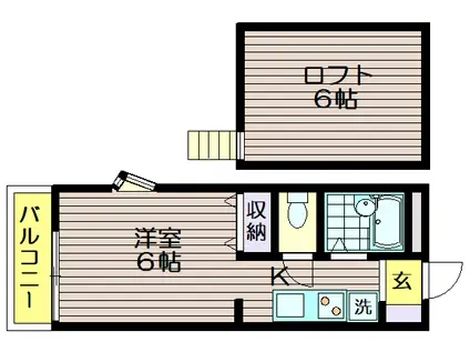 アスター芦花公園(1K/2階)の間取り写真