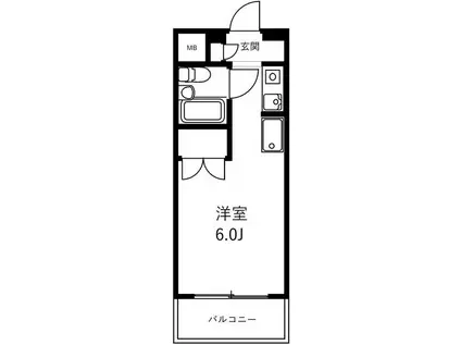 第58小金井クリスタルマンション(ワンルーム/3階)の間取り写真