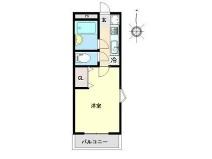 ドリームハイツ(1K/1階)の間取り写真