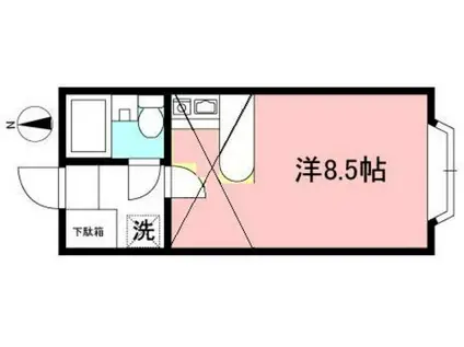 アーバンコート(ワンルーム/1階)の間取り写真