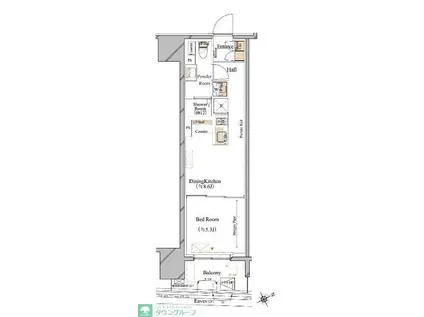 ブランシエスタ浅草蔵前(1LDK/10階)の間取り写真