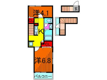 レスポワール(2K/3階)の間取り写真