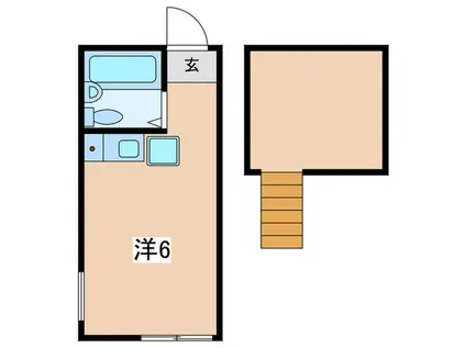 ユナイト生田キッシンジャーの杜(ワンルーム/1階)の間取り写真
