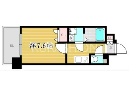 サヴォイ ル・パシフィーク(1K/9階)の間取り写真