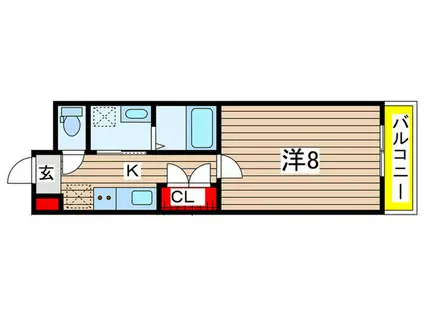 グランテラス八事広路町(1K/2階)の間取り写真