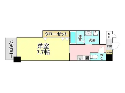 ラ・シャンテ(1K/5階)の間取り写真