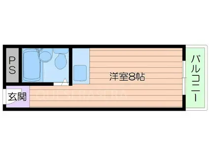 ビスタ緑地I(ワンルーム/2階)の間取り写真