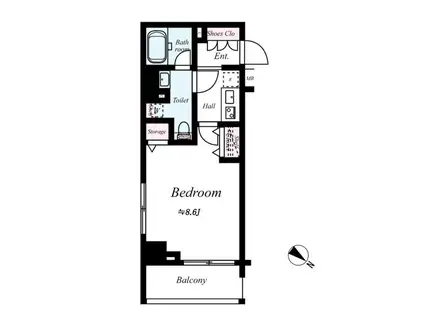 プレール・ドゥーク板橋区役所前(1K/6階)の間取り写真